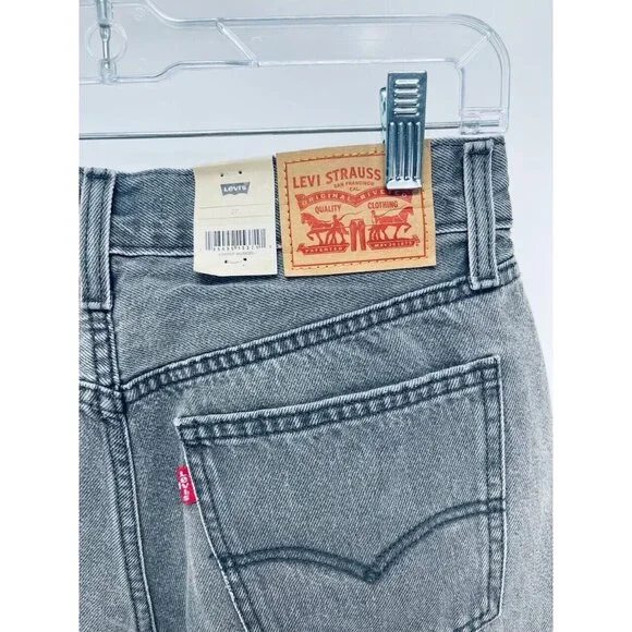 Levi's Jeans Grey Sz 27 Women’s Low Pro Straight Leg Mid Rise Paint Splatter New - Picture 5 of 9